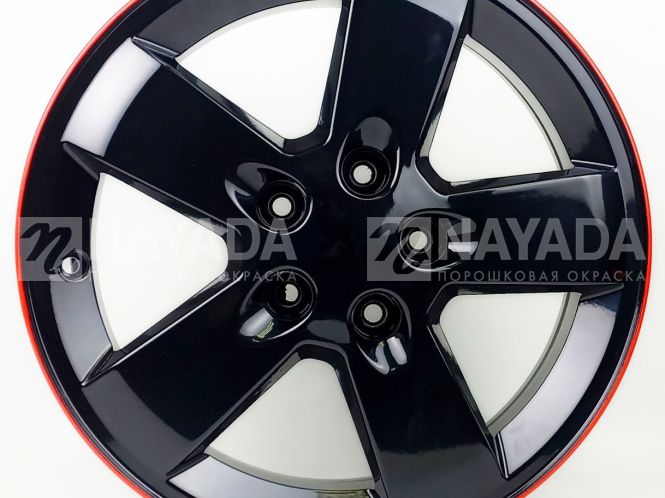 Диски R16 - 9005 глянец + 3020 (кант)