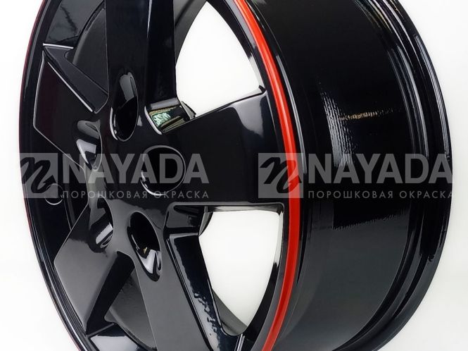 Диски R16 - 9005 глянец + 3020 (кант)