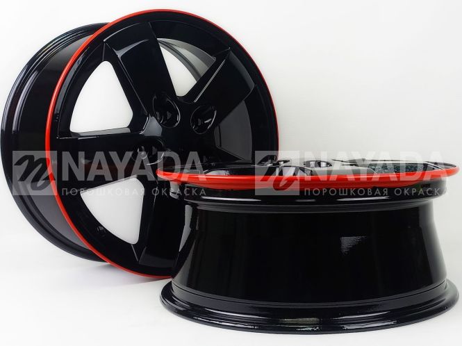 Диски R16 - 9005 глянец + 3020 (кант)